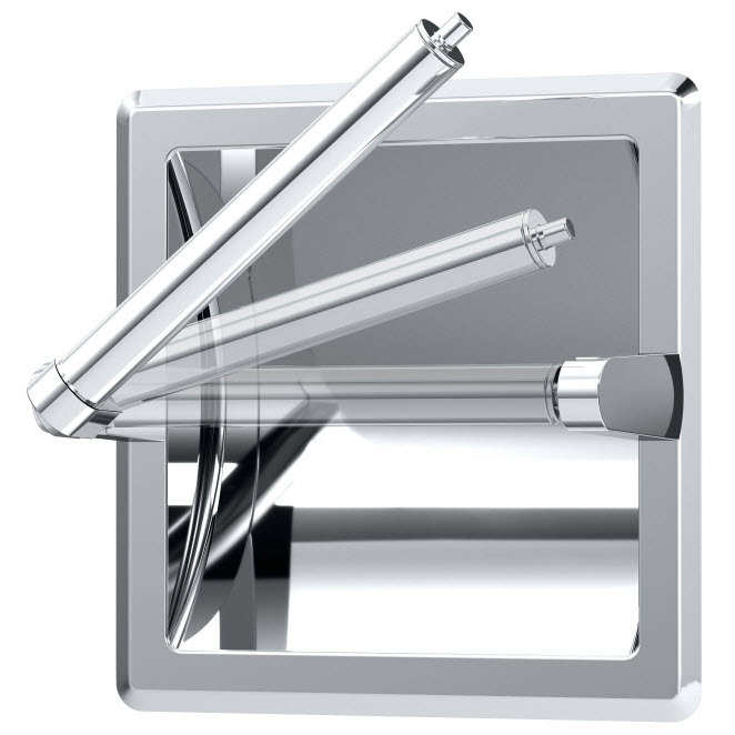 Recessed Toilet Paper Holder, Gatco, Pivoting Arm, Chrome - 2