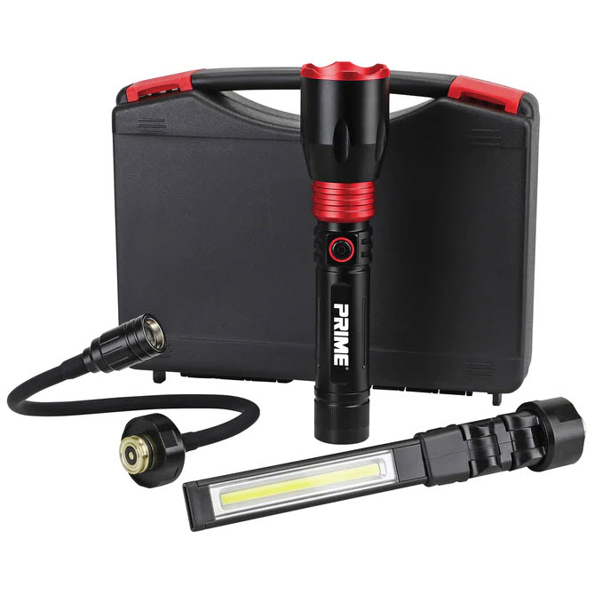 3-in-1 Quick Connect LED Work Light Set, Prime, Rechargeable - 3