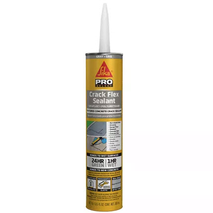 Crack Flex Sealant, Sika, Flex PRO SELECT Series, Light Gray, 10.1 oz Cartridge - 1
