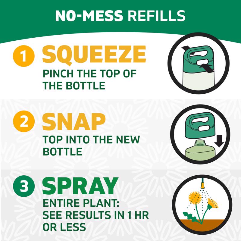 Rtu Weed and Grass Killer, Spruce, Liquid, Clear, 64 oz Bottle - 3