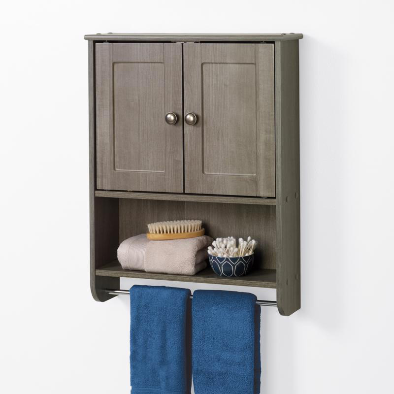 Bath Cabinet 19 in W x 25 in H, Zenna Home, Driftwood Gray - 2