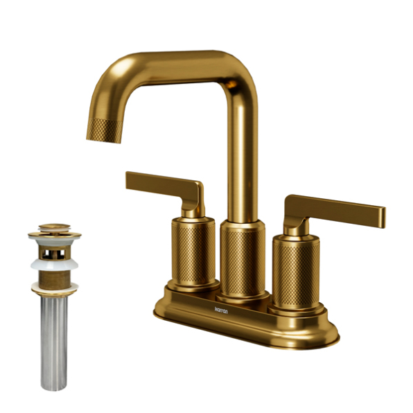 Gillingham Bath Faucet, Karran, 2-Handle, Brushed Gold - 2