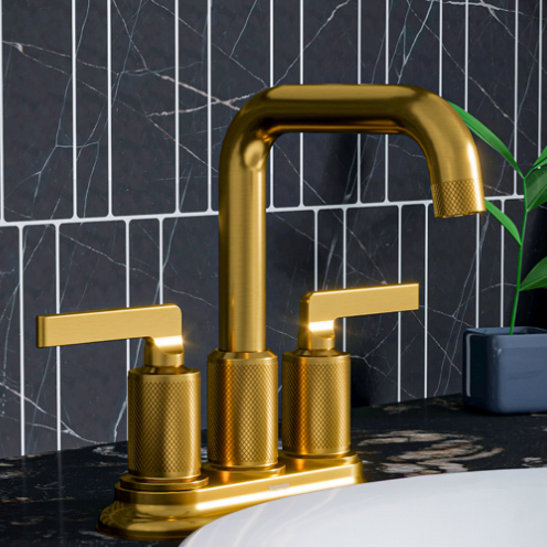 Gillingham Bath Faucet, Karran, 2-Handle, Brushed Gold - 3