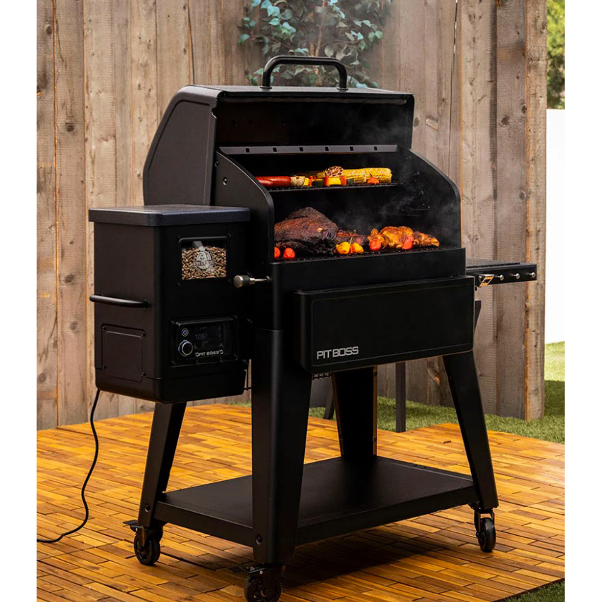 Wood Pellet Grill and Smoker, Pit Boss, Bluetooth & WiFi, Black - 2