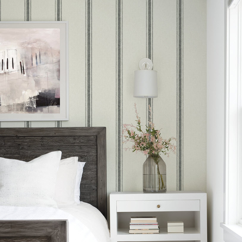 Peel & Stick Wallpaper, Brewster, 20.5 in x 18 ft, Charcoal Langston - 2
