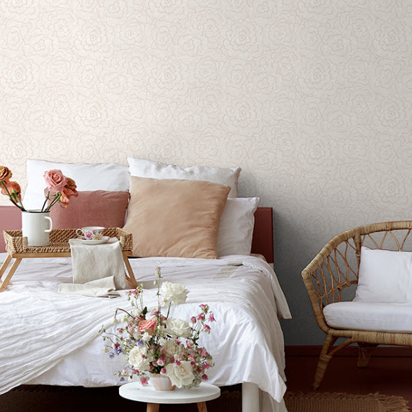 Peel & Stick Wallpaper, Brewster, 20.5 in x 18 ft, Pink Saraya - 2