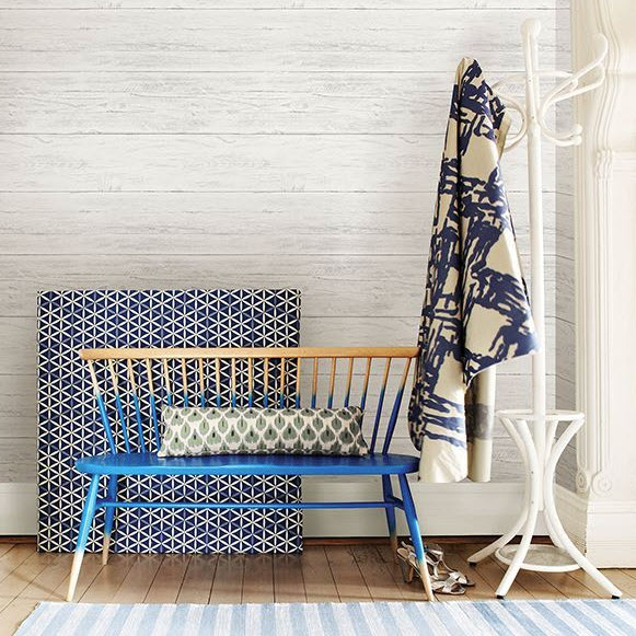 Peel & Stick Wallpaper, Brewster, 20.5 in x 18 ft, White Shiplap - 2