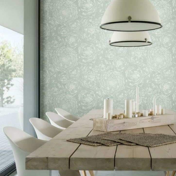Peel & Stick Wallpaper, York Wallcoverings, 20.5 in x 16.5 ft, Zen Dahlia, Green - 2