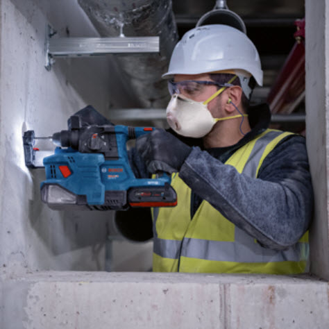 Cordless Rotary Hammer, Bosch, SDS-plus Bulldog, 18V, 3/4 in, Brushless, Tool Only - 3