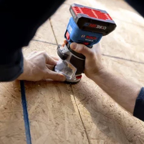18V Cordless Palm Router, Bosch, Brushless, Tool Only - 3