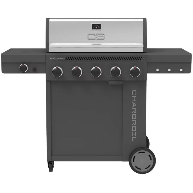 Performance Gas Grill, Char-Broil, 5-Burner, 36,000 BTU, 640 sq-in, Includes Side Burner - 1