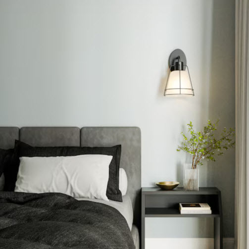 Wall Sconce Light, Quoizel, Valencia 1-Light, Matte Black - 2