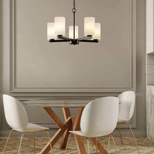 5-Light Chandelier, Quoizel, Vista, Modern/Contemporary, Matte Black - 2
