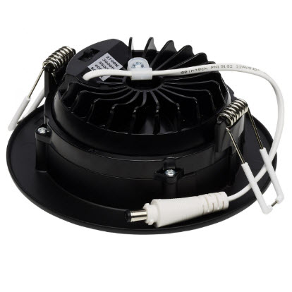 LED Downlight, Satco, Direct Wire, 4 in, CCT Selectable, Gimbaled, Black - 2