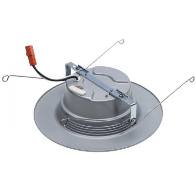 LED Retrofit Downlight, Satco, 5-6 in, 9 Watt, CCT Selectable, Brushed Nickel - 2