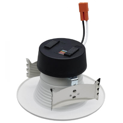 LED Retrofit Downlight, Satco, 4 in, Wattage Selectable, CCT Selectable, White Finish - 2