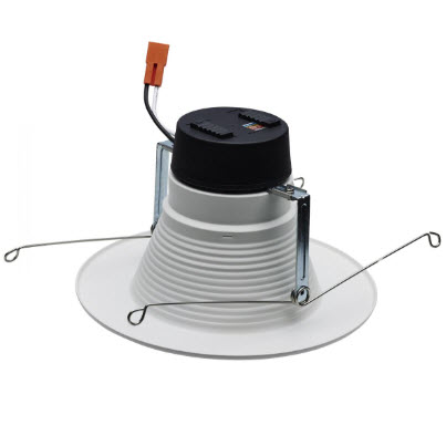 LED Retrofit Downlight, Satco, 5-6 in, Wattage Selectable, CCT Selectable, White Finish - 2