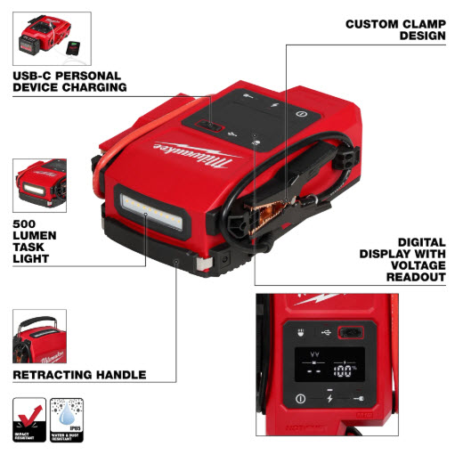 Hotshot Jump Starter, Milwaukee, M18, Tool Only - 2