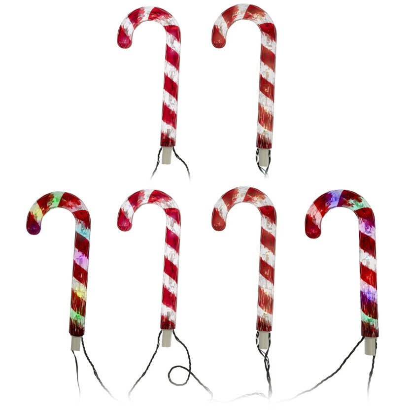 Brilliant Pathway Lights, Holiday Bright Lights, Candy Canes, Color Changing LED - 1