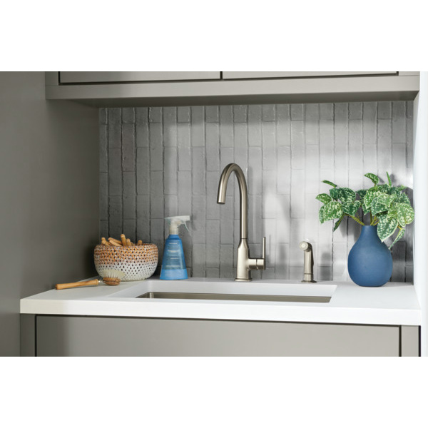 Kitchen Faucet, Peerless, Ezra, Pull Down, Includes Sprayer, Stainless Steel - 3