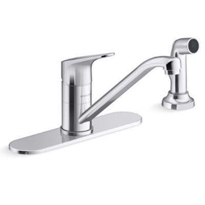 Kitchen Faucet, Sterling, Passera, 1-Handle, Chrome, Includes Sprayer - 1