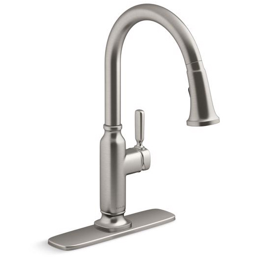 Kitchen Faucet, Kohler, Ackley, Pull Down, 1-Handle, Stainless Steel - 1