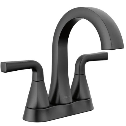 Bath Faucet, Delta, Dallace, 2-Handle, Matte Black - 1