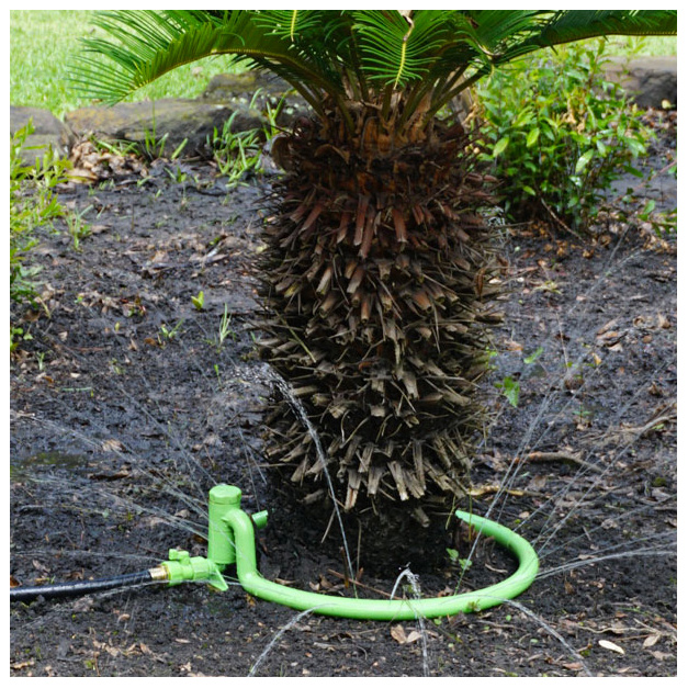 Sprinkler, Tree Hugger Sprinklers, Green, Plastic, 15 in Dia - 2