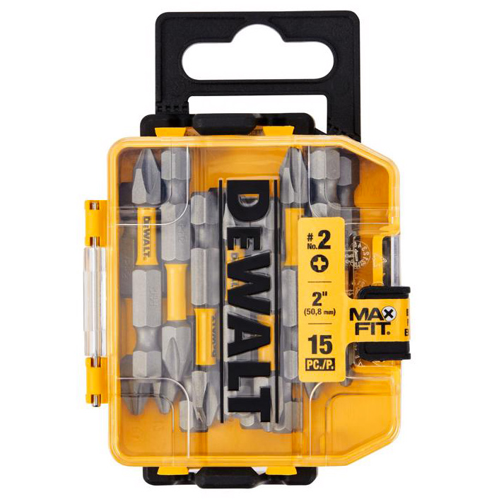 Screwdriver Bits, DeWALT, MaxFit, Phillips Head, #2 x 1 in L, 12 pk - 1