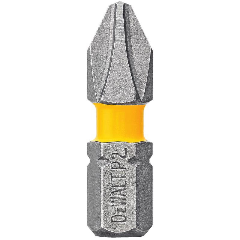 Screwdriver Bit Set, DeWALT, MaxFit, #2 Drive, Phillips Drive, 1/4 in Shank, Hex Shank, 1 in L, Steel, 15/PK - 2