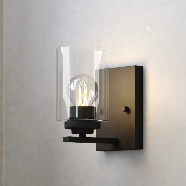 Sconce Light, Vaxcel, Park Ridge, 1-Light, Matte Black - 2
