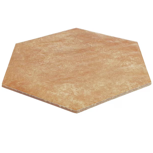 Mosaic Tile, Marazzi, Cotto Revival, Hexagonal, 8 in W, 9 in L, Rust - 3