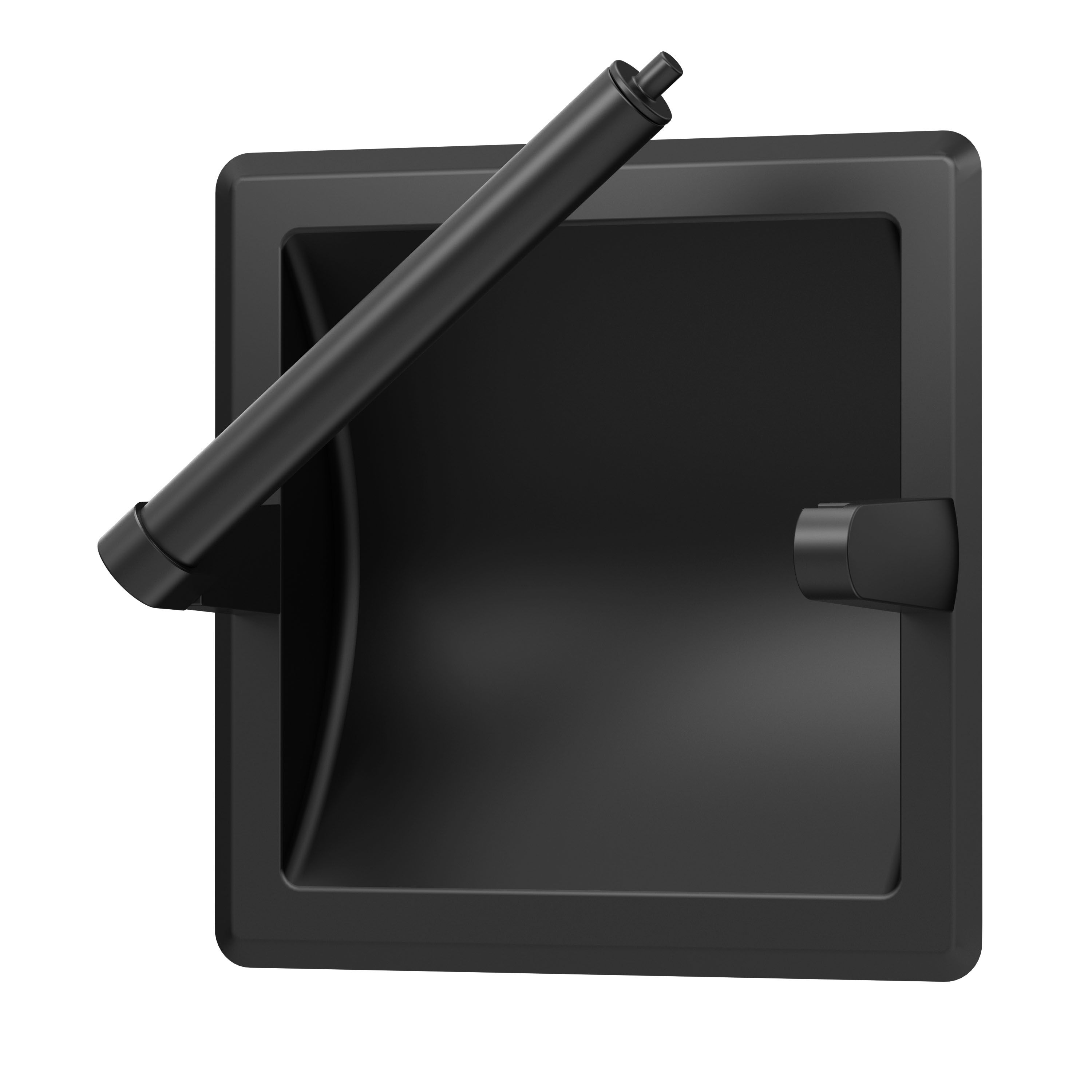 Recessed Paper Holder, Gatco, Pivoting, Matte Black - 2