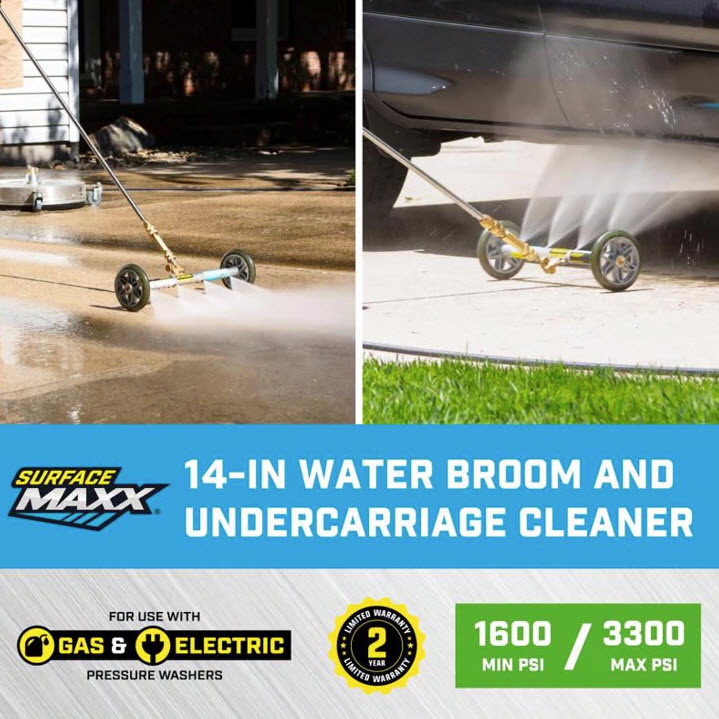 Water Broom, SurfaceMaxx, 3300 PSI, 14 in ?? - 2