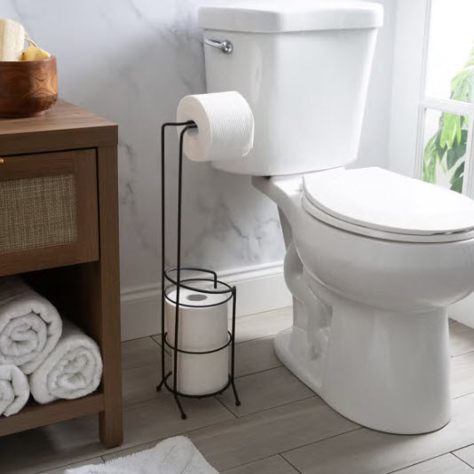 Toilet Paper Caddy/Holder, Moda, Olsen, Matte Black - 2