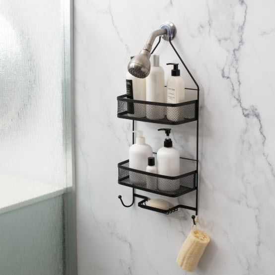Shower Caddy, Moda, Arise, 2-Tier, Matte Black - 2