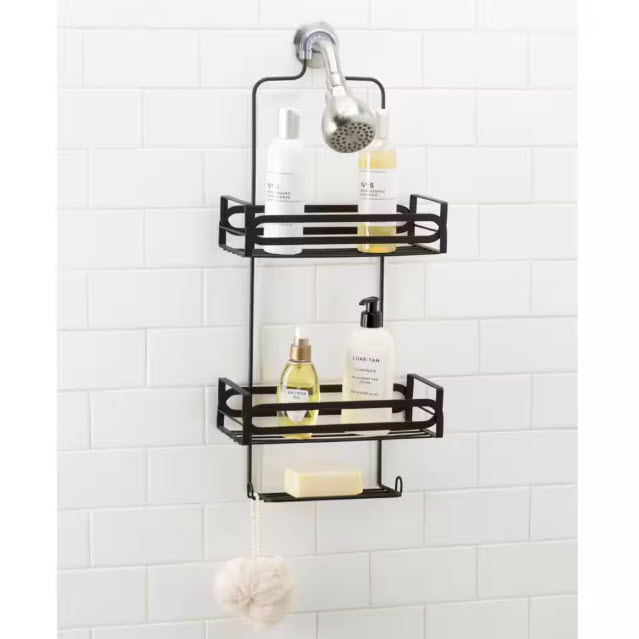 Shower Organization, Moda, Granton, Shower Caddy, Matte Black - 2