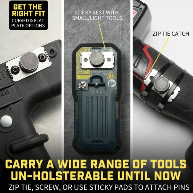 Power Tool Holster, Holstery, Pinpal Pro, Universal, Flat Plate - 2