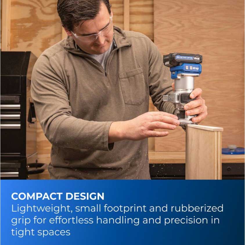 Cordless Trim Router, Kreg, 20V, 1/4 in, Tool Only - 2