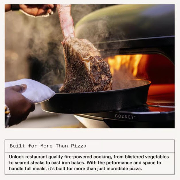 Pizza Oven, Gozney, Dome XL, Propane Gas/Wood, Off-Black - 4