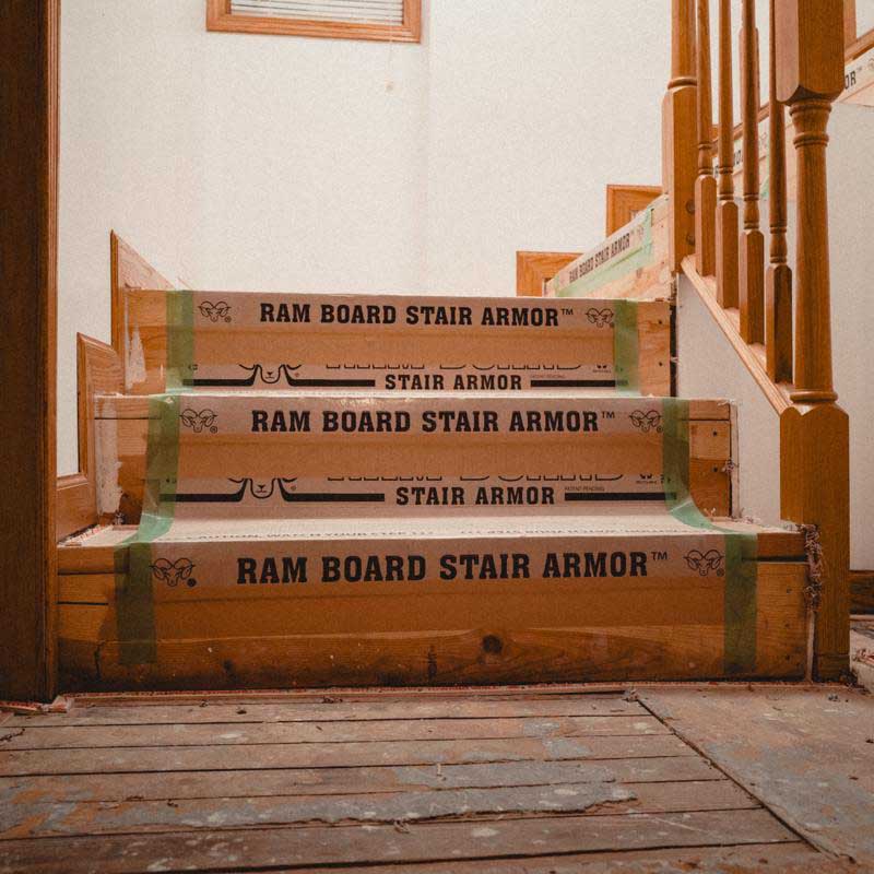 Stair Protector, Ram Board, Stair Armor, 19 in W, 34 in L, 6 pk - 2