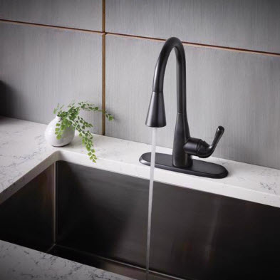Kitchen Faucet, OakBrook, Vela, Pull-Down, Matte Black - 2
