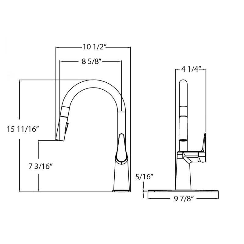 Kitchen Faucet, Huntington Brass, Loma, Pull-Down, Matte Black - 2