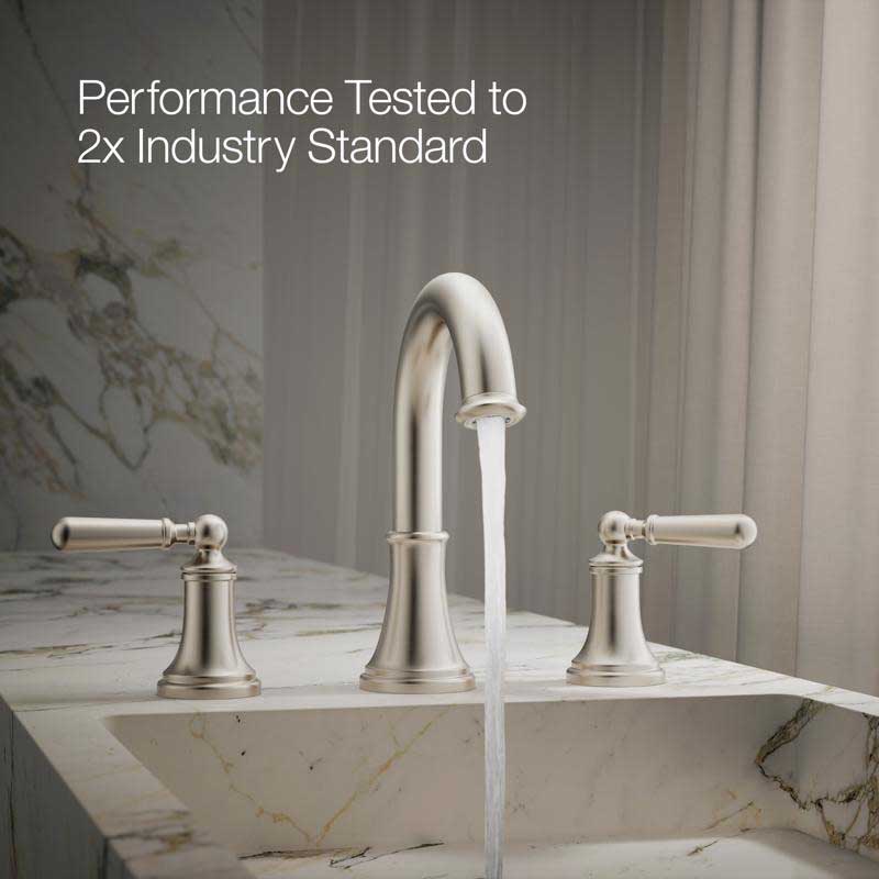 Bath Faucet, Kohler, Facile, 2-Handle, Widespread, Brushed Nickel - 2