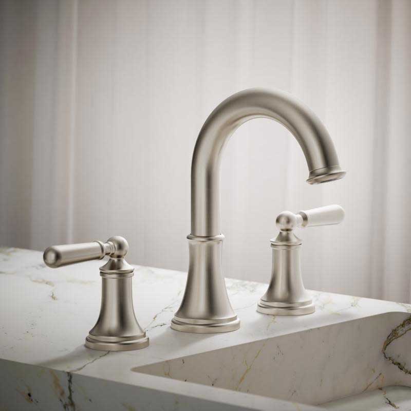 Bath Faucet, Kohler, Facile, 2-Handle, Widespread, Brushed Nickel - 3