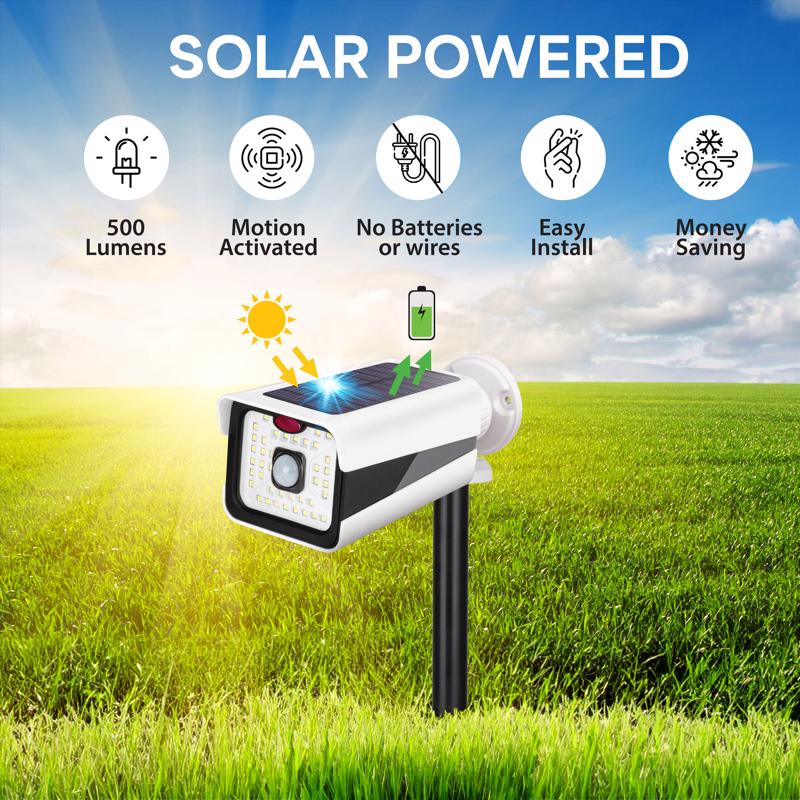 Solar Security Light, Bell+Howell, LED, 500 Lummens, White - 2