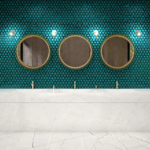 Mosaic Tile, daltile, Artefino Jewel, Aqua - 2