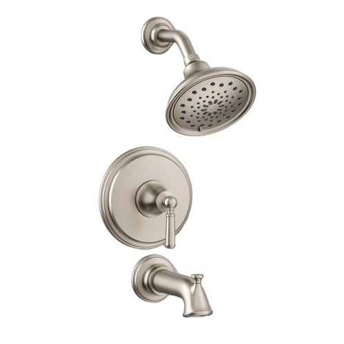 Tub Shower Faucet, Kohler, Facile, Brushed Nickel - 1