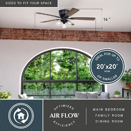 Ceiling Fan, Vaxcel, Brayton, 52 in Dia, Matte Black - 3