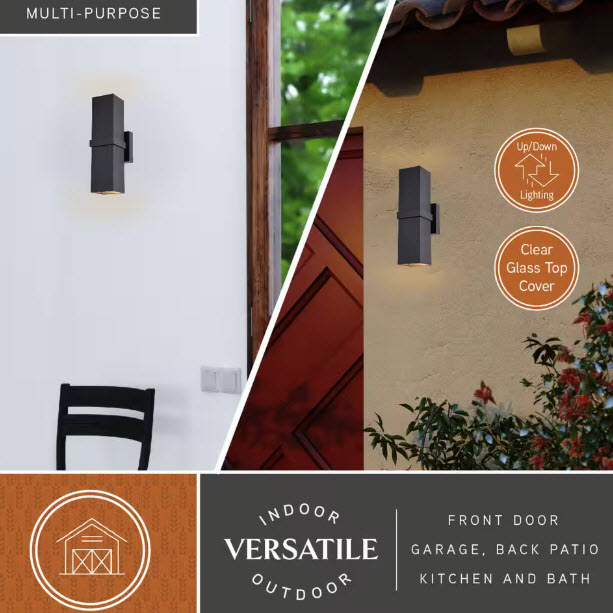 Exterior Wall Lantern, Vaxcel, Lavage, 14 in, Matte Black - 3